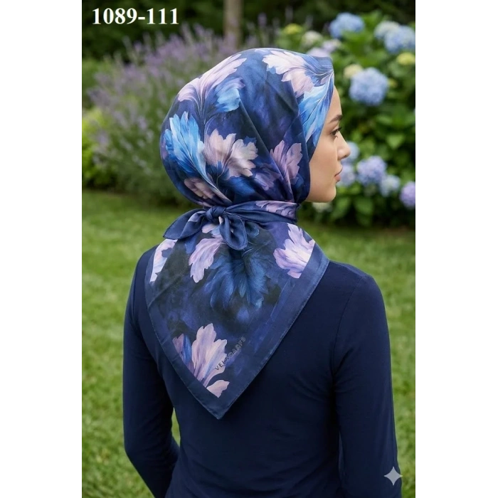 Velscarfs Soft Pamuk Parla Eşarp (Lacivert) 1089-111