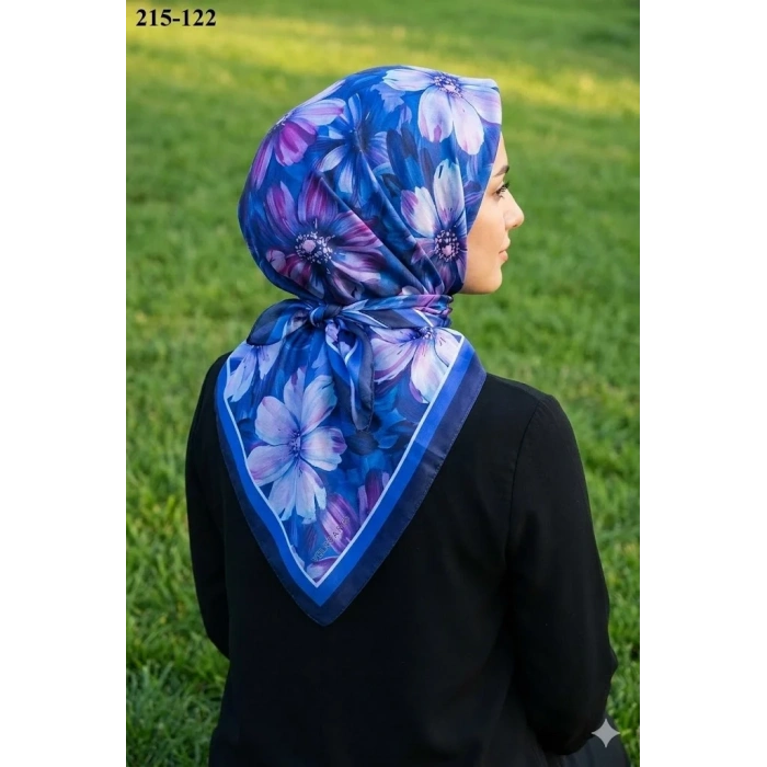 Velscarfs Soft Pamuk Parla Eşarp (Lacivert) 215-122