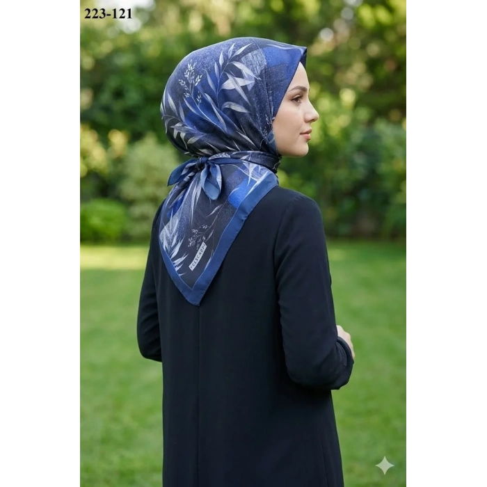 Velscarfs Soft Pamuk Parla Eşarp (Lacivert) 223-121