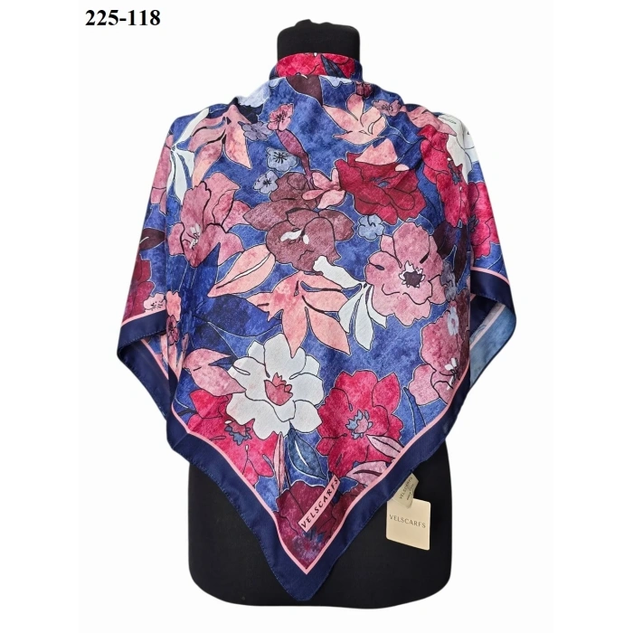 Velscarfs Soft Pamuk Parla Eşarp (Lacivert) 225-118