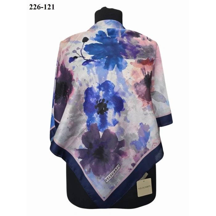 Velscarfs Soft Pamuk Parla Eşarp (Lacivert) 226-121