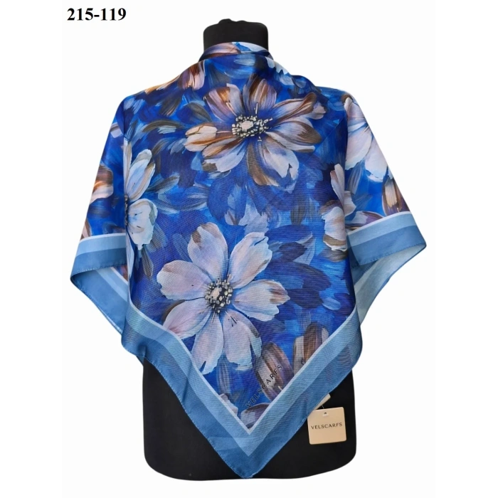 Velscarfs Soft Pamuk Parla Eşarp (Mavi) 215-119
