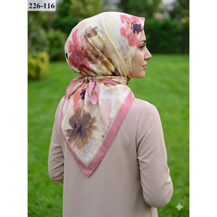 Velscarfs Soft Pamuk Parla Eşarp (Pastel Gül) 226-116