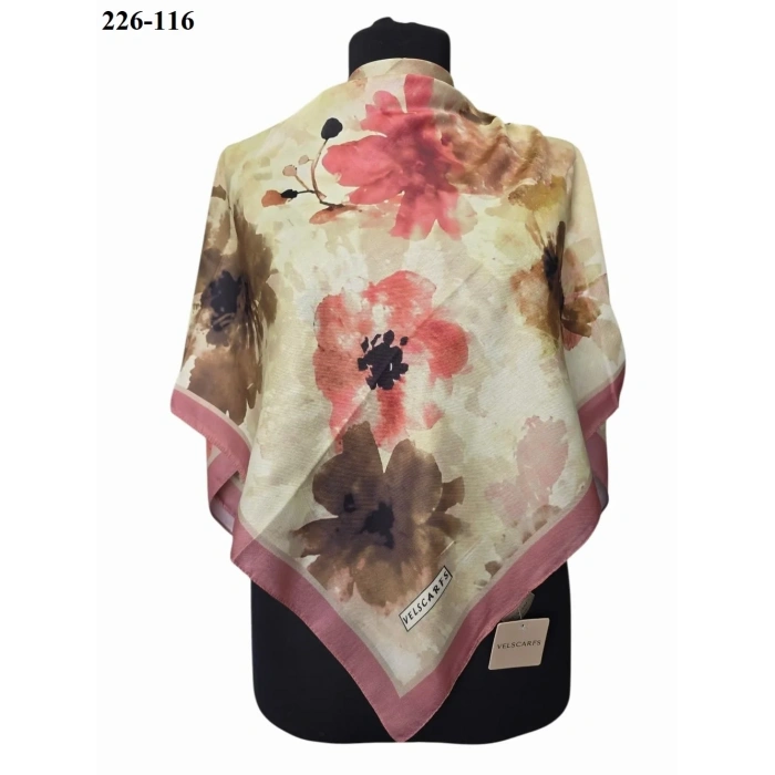 Velscarfs Soft Pamuk Parla Eşarp (Pastel Gül) 226-116