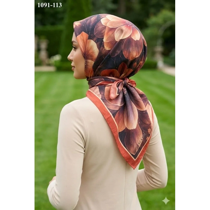 Velscarfs Soft Pamuk Parla Eşarp (Turuncu) 1091-113