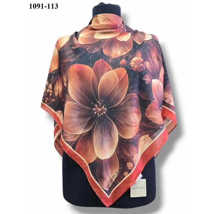Velscarfs Soft Pamuk Parla Eşarp (Turuncu) 1091-113