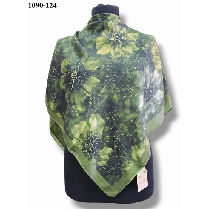 Velscarfs Soft Pamuk Parla Eşarp (Yeşil) 1090-124
