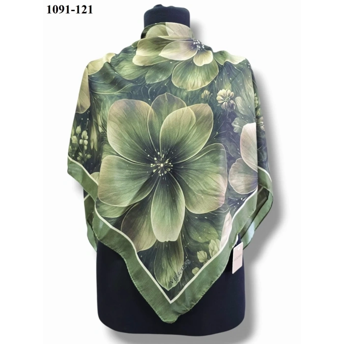 Velscarfs Soft Pamuk Parla Eşarp (Yeşil) 1091-121