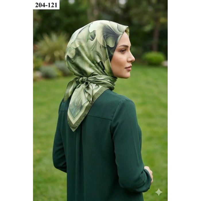 Velscarfs Soft Pamuk Parla Eşarp (Yeşil) 204-121