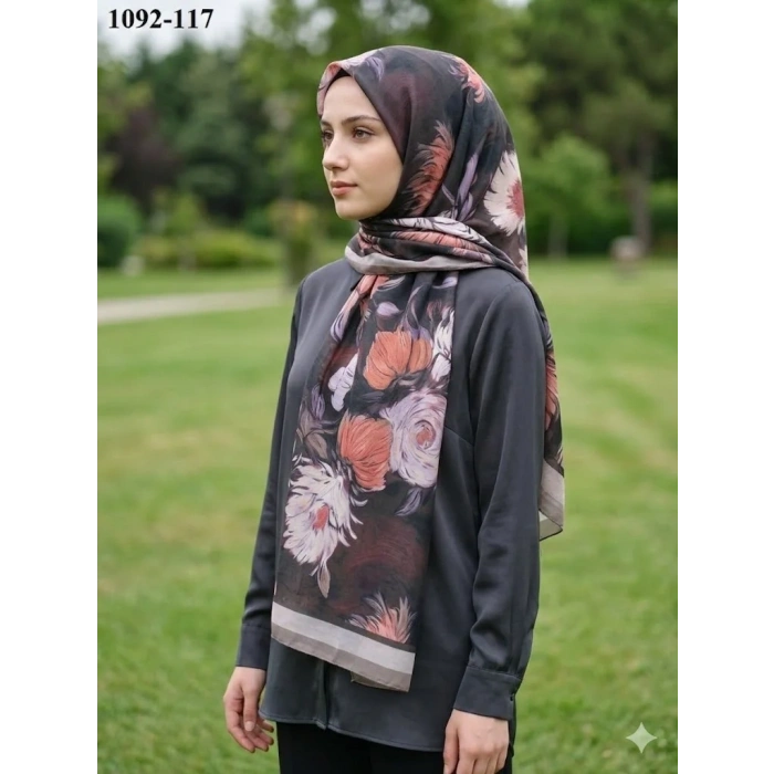 Velscarfs Soft Pamuk Şal (Kahverengi) 1092-117