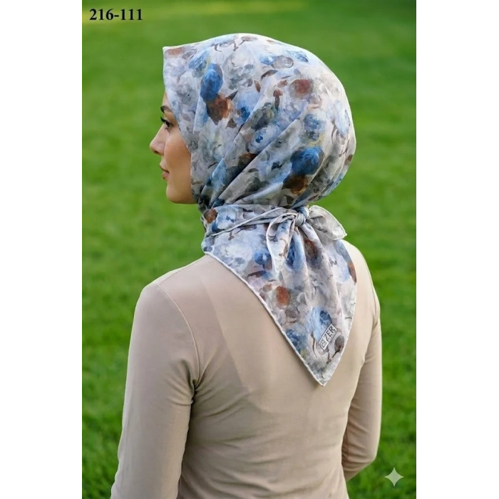 Zer Scarf Dijital Soft Pamuk Eşarp 216-111