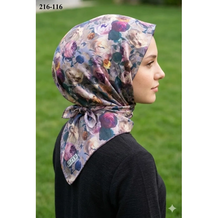 Zer Scarf Dijital Soft Pamuk Eşarp 216-116