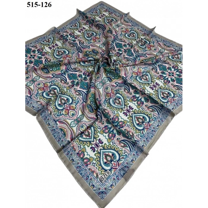 Zer Scarf Dijital Soft Pamuk Eşarp (Açık Vizon) 515-126