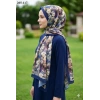 Belinda Scarf Bambu Kraş Pamuk Şal (Lacivert) 205-117