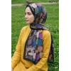 Belinda Scarf Bambu Kraş Pamuk Şal (Siyah) 1027-112