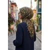 Dolce Life Desenli Sökme Boncuklu Eşarp 240-121