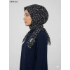 Eyfel Desenli Dimi Pamuk Eşarp (Siyah - Beyaz Serisi) 1014-116