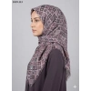 Huzurlu İpek Desenli Flamlı Pamuk Eşarp 1019-113