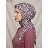 Huzurlu İpek Desenli Flamlı Pamuk Eşarp 1019-123