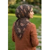 Huzurlu İpek Desenli Sökme Boncuklu Eşarp 1083-113
