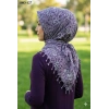 Huzurlu İpek Desenli Sökme Boncuklu Eşarp 1083-127