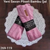Lady Coco Pliseli Bambu Şal 269-119 (gül pembe)
