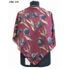 Locella Soft Pamuk Eşarp (Bordo-Gri) 1086-120