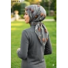 Locella Soft Pamuk Eşarp (Gri-Kahve) 1086-116