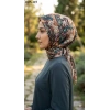 Locella Soft Pamuk Eşarp (kahve-zümrüt) 1035-115