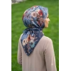Locella Soft Pamuk Eşarp (Lacivert-Kırmızı) 1037-114