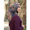 Locella Soft Pamuk Eşarp (Siyah-Yeşil) 1037-115