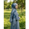 Moon Scarf Bambu Kraş Pamuk Şal (Gri) 1052-122
