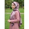 Moon Scarf Bambu Kraş Pamuk Şal (Mürdüm) 1052-119