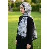 Moon Scarf Bambu Kraş Pamuk Şal (Siyah) 207-120