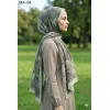 MoonScarf Bambu Kraş Pamuk Şal (Yeşil) 203-124