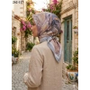 MoonScarf Desenli Bambu Pamuk Eşarp 262-117