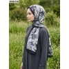 Moon Scarf Soft Pamuk Şal (Siyah-Gri) 1040-118