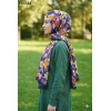 Sharell Bambu Kraş Pamuk Şal (Lacivert) 211-114