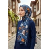 Sharell Fransız İpeği Şal (Lacivert) 249-123