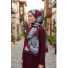 Sharell Soft Pamuk Şal (Bordo) 243-117