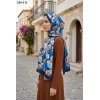 Sharell Soft Pamuk Şal (Lacivert Serisi) 246-111