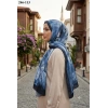 Sharell Soft Pamuk Şal (Lacivert Serisi) 246-113