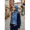 Sharell Soft Pamuk Şal (Lacivert Serisi) 246-116
