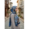 Sharell Soft Pamuk Şal (Lacivert Serisi) 246-118