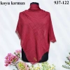 Soft İpek Düz Renk Flamlı Pamuk Eşarp (Koyu Kırmızı) 937-122