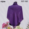 Soft İpek Düz Renk Flamlı Pamuk Eşarp (mor) 937-162