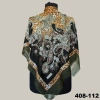 Soft İpek Etnik Desenli Flamlı Kotton Eşarp 408-112