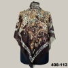Soft İpek Etnik Desenli Flamlı Kotton Eşarp 408-113