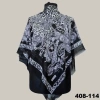 Soft İpek Etnik Desenli Flamlı Kotton Eşarp 408-114