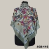 Soft İpek Etnik Desenli Flamlı Kotton Eşarp 408-116